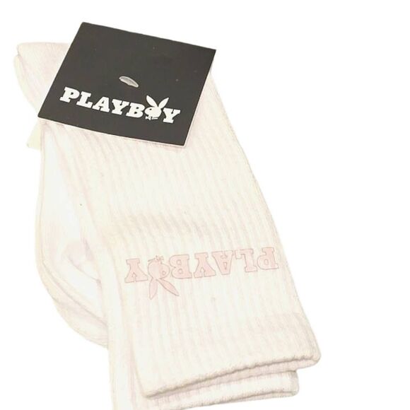 Playboy Bunny Logo Unisex Crew Sock - Picture 1 of 5